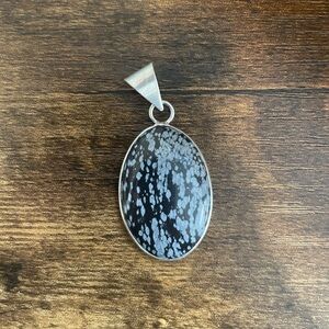 Snowflake Obsidian Necklace Pendant
